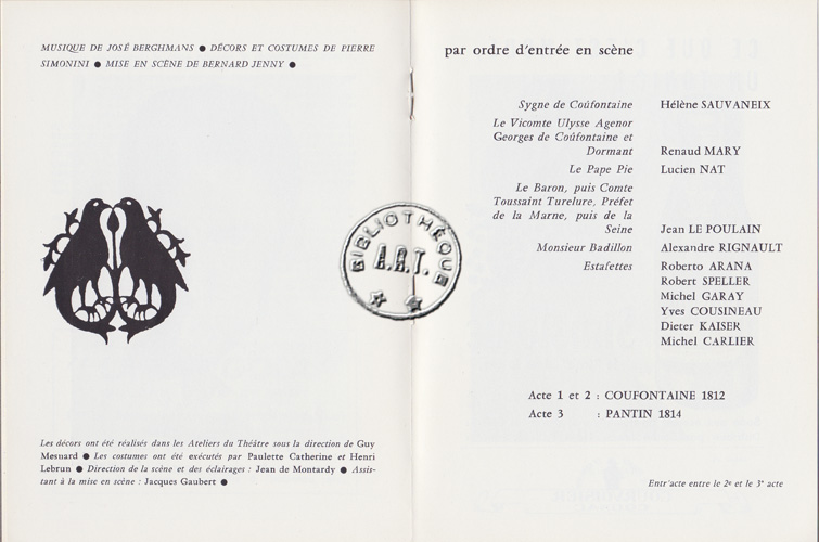 Les programmes de Théatre de l\